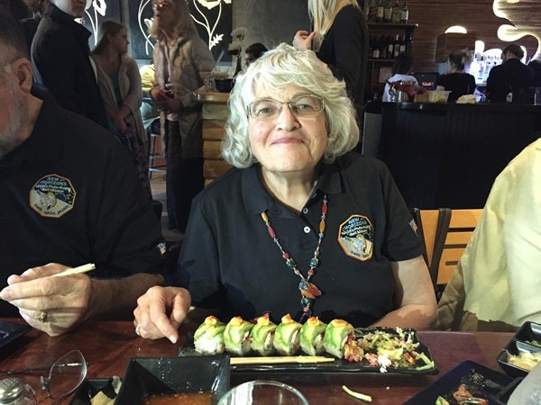 Annette.Tombaugh.Clydes.daughter.with.Pluto.Roll.at.Karma.Sushi