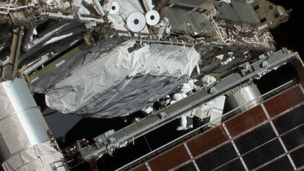 Astronauts replaced a pump unit on the outside of the International Space Station that was leaking ammonia.