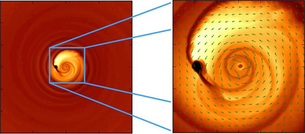 This simulation helps explain an odd light signal thought to be coming from a close-knit pair of merging black holes.