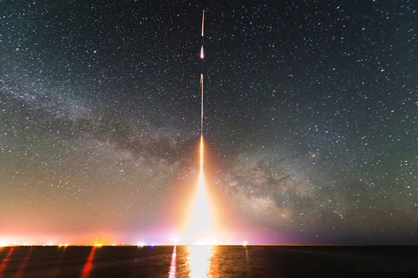 CIBER rocket launch, taken from NASA's Wallops Flight Facility in Virginia in 2013