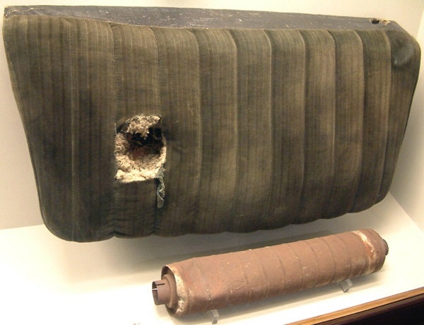 Edward McCain's car seat and muffler