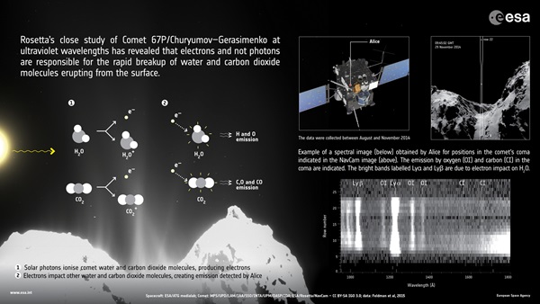 Rosetta analyzes Comet 67P coma processes