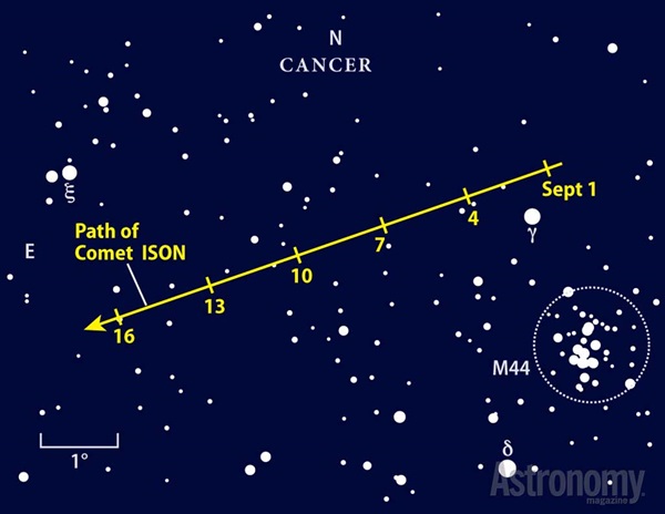 Comet ISON finder chart