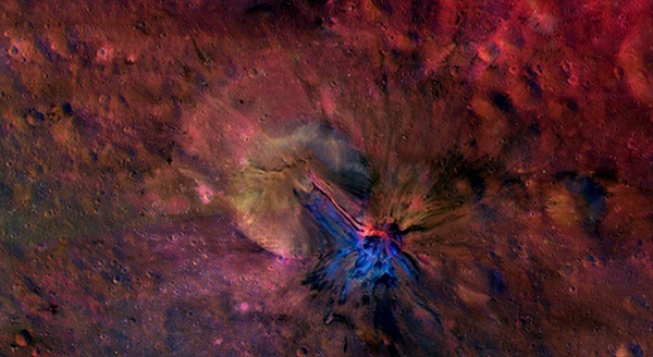 Crater Aelia on Vesta