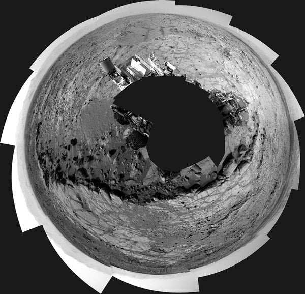 Mars Curiosity rover panorama