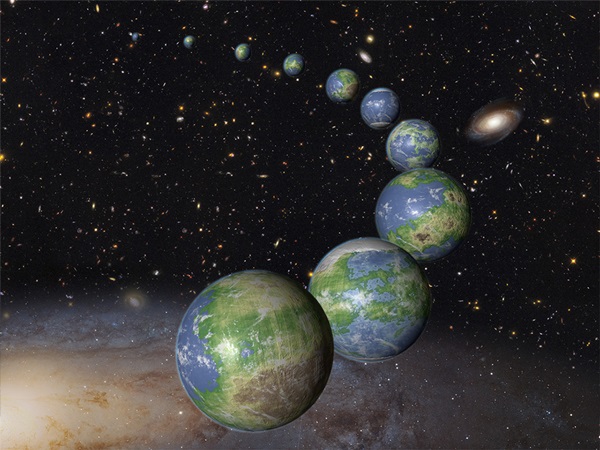 Illustration of Earth-like planets