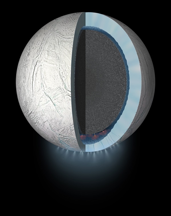 Enceladus cutaway view