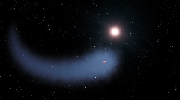 Artist's illustration of extrasolar planet GJ 436b