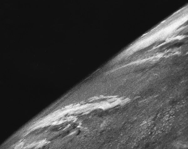 First photo of Earth from space