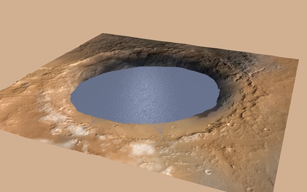 Gale Crater lake simulation