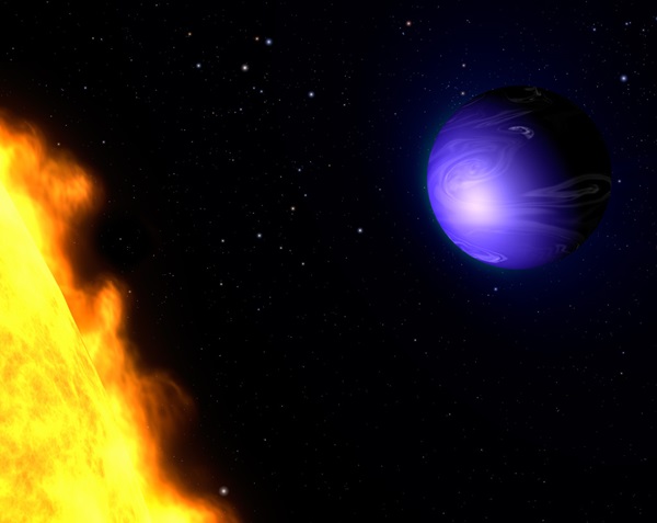Blue exoplanet HD 189733b