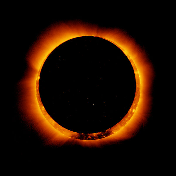NASA's image of a "ring of fire" eclipse.