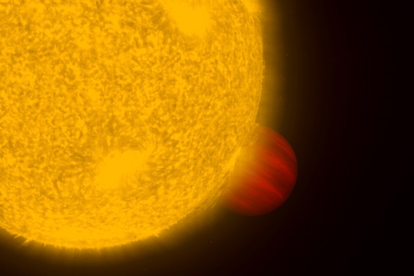 Hot Jupiter exoplanet illustration