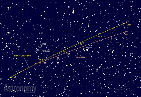 Comet ISON October finder chart
