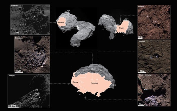 Ice on Comet 67P