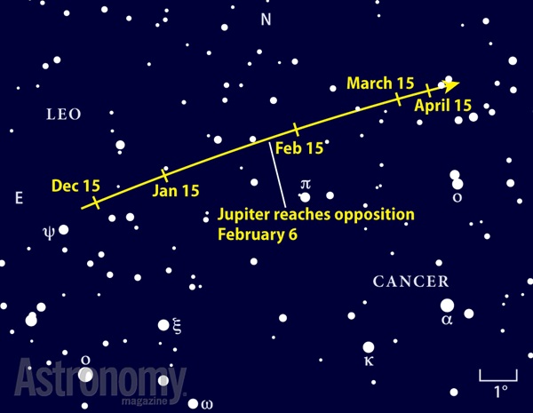 Jupiter winter 2015 finder chart
