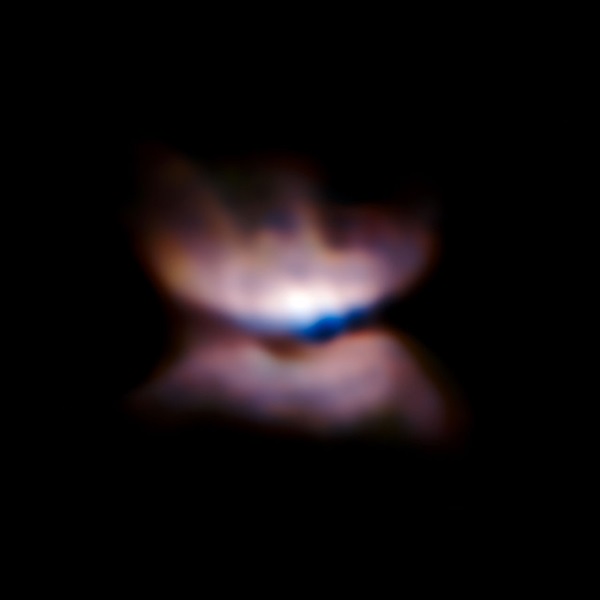 VLT/SPHERE image of the star L2 Puppis and its surroundings. 