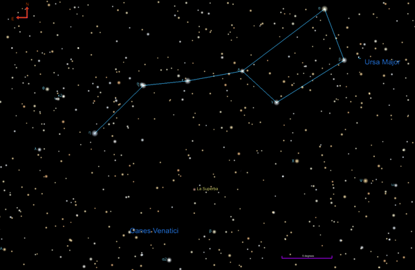 Star chart showing La Superba variable star