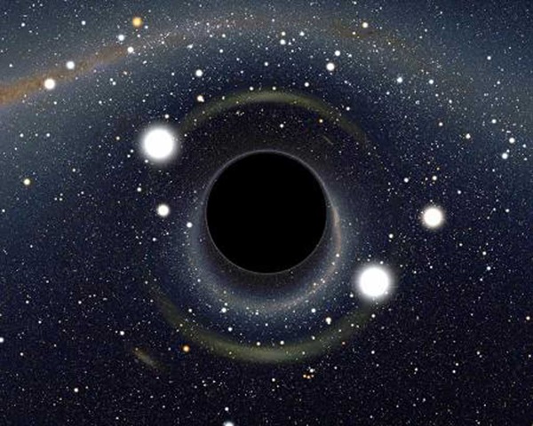 Light distortions created by a black hole