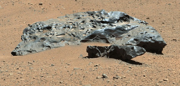 Iron meteorite on Mars