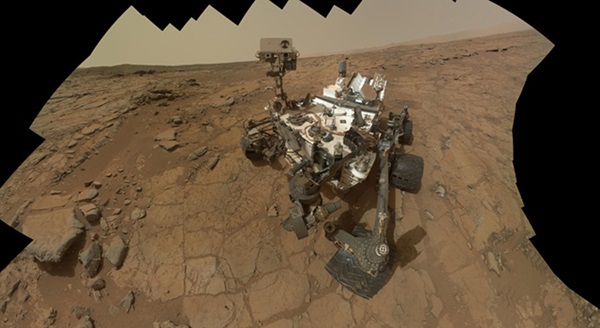Mars rover Curiosity self-portrait