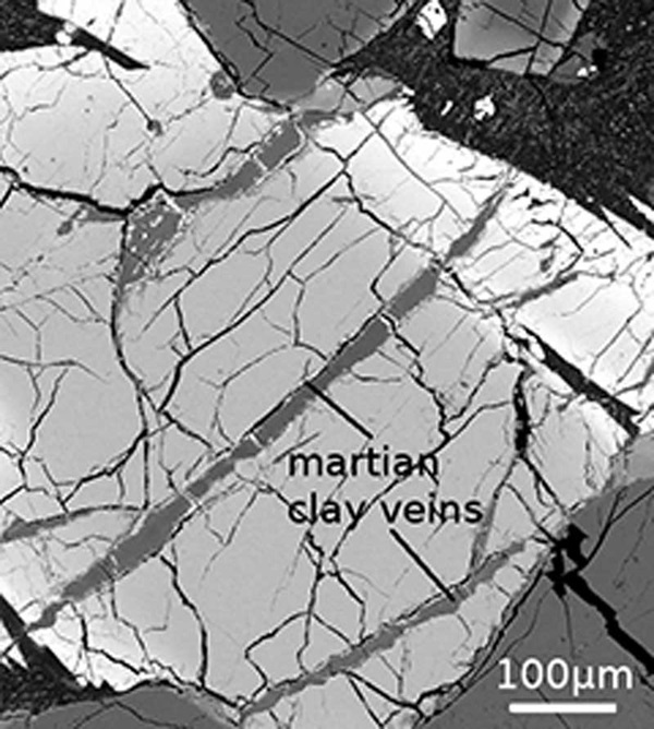 Martian clay veins