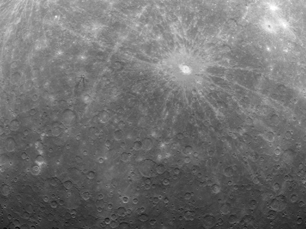 MESSENGER's first Mercury orbit image