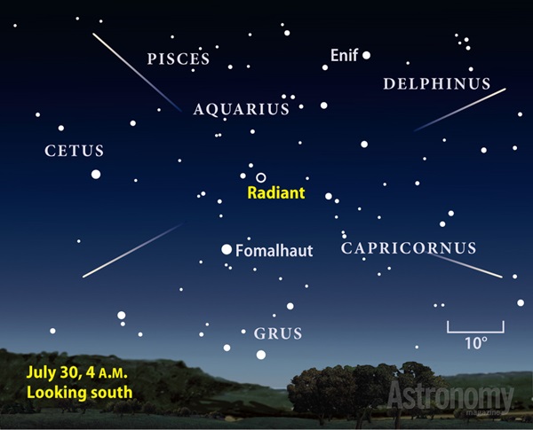 Conditions shoud be ideal in late July 2014 for the Southern Delta Aquariid meteor shower.