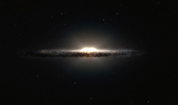 Milky Way Galaxy with edge-on view of bulge