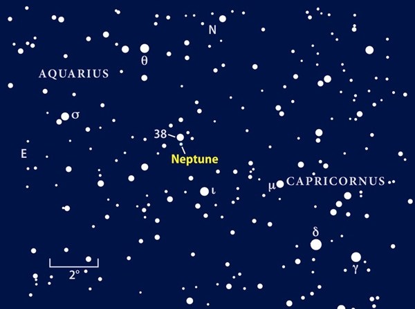 Neptune comes to opposition August 31, when viewers can spot the distant world's 8th-magnitude glow among the background stars of Aquarius.