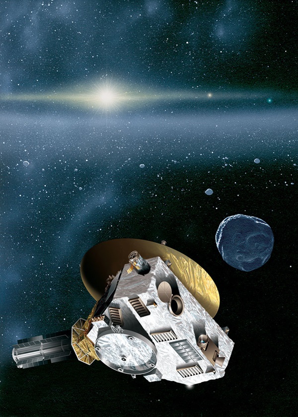 Artist's impression of New Horizons and Kuiper Belt Object
