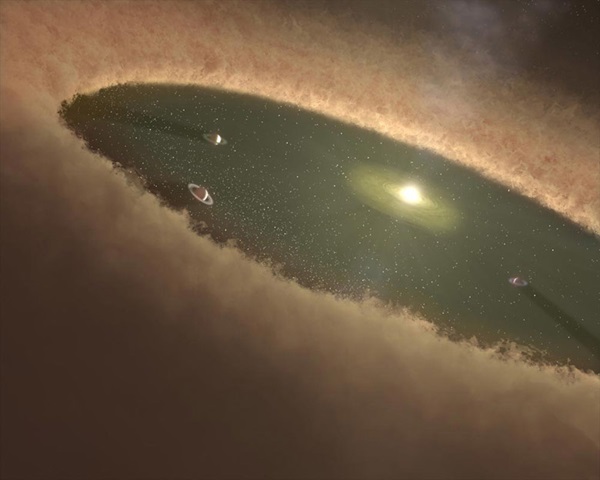 Planets could form in a transition disk around a star similar to LkCa 15. 