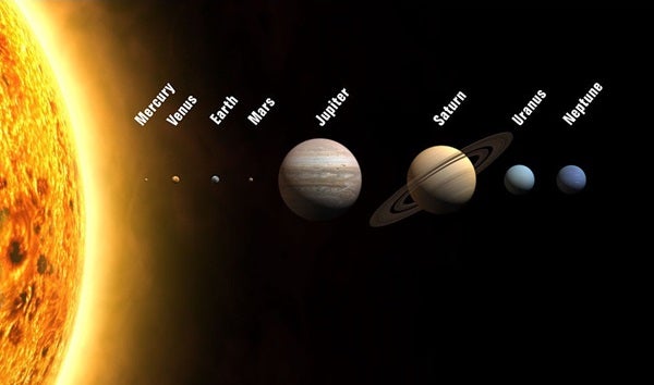 The planets in our solar system.