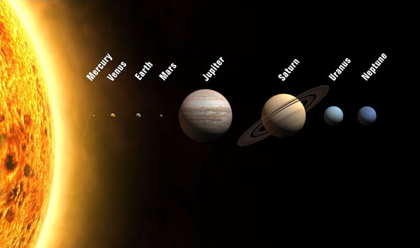 The planets in our solar system.