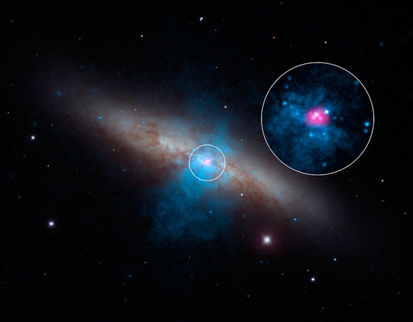 Pulsar at center of M82