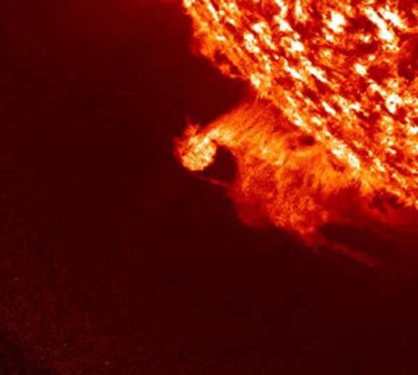 Rotating disk in solar prominence