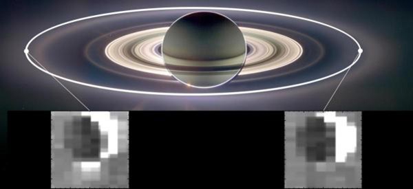 Saturn's gravitational pull