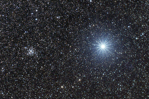 The constellation Canis Major, the Large Dog, is home to the night's brightest star, Sirius.
