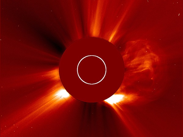 Solar material ejected from Sun