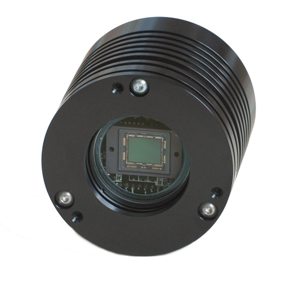 The Starlight Xpress Trius-SX694 CCD camera measures less than 3 inches (76 millimeters) on a side and weighs only 14.1 ounces (400 grams).