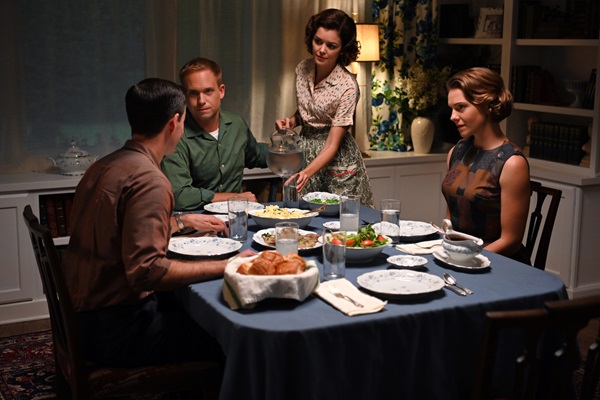 The Glenns and Coopers enjoy dinner in The Right Stuff