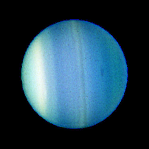 First visible dark spot on Uranus, which indicates strong winds