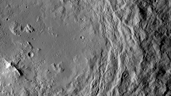 Urvara crater on Ceres