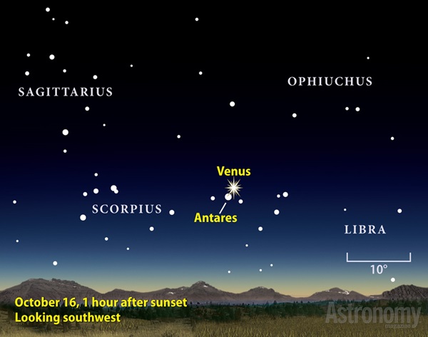 Venus-Antares finder chart