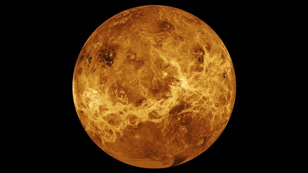 A composite image of Venus’ surface made with data from NASA's Magellan mission and Pioneer Venus Orbiter