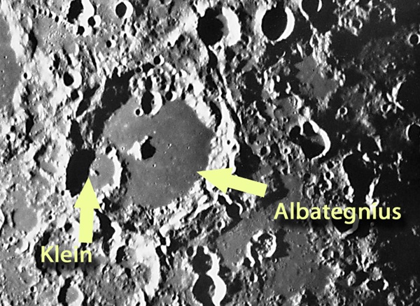 Lunar crater Albategnius 