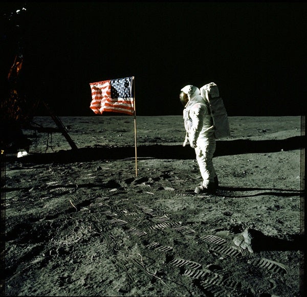 U.S. flag on Moon