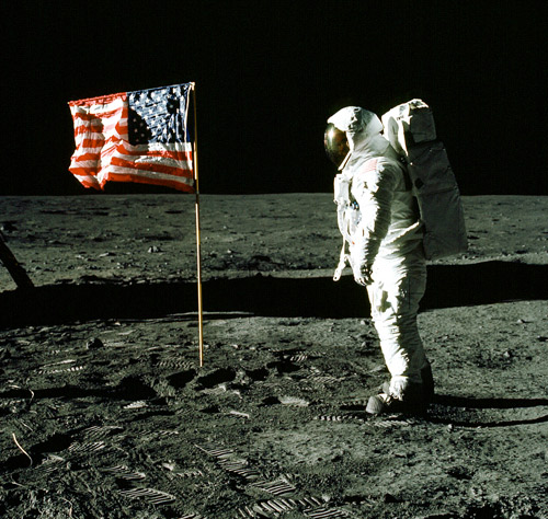 U.S. flag on Moon