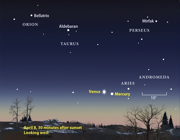 April 2010 Venus finder chart