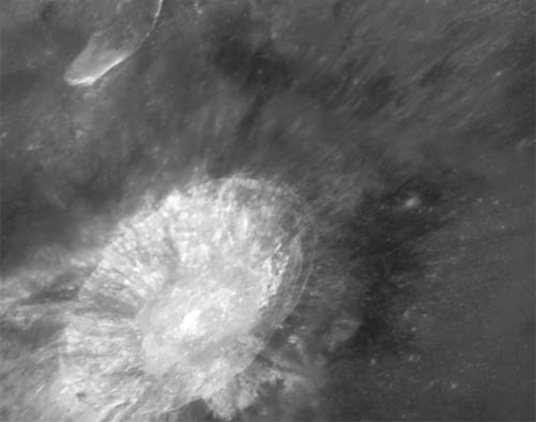 Aristarchus crater and nearby Schroter's Valley rille 